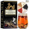 SIRDIKA Ginseng Five Treasures Kidney Tea Zhu Gen Wu Bao Cha Wubao - Chinese Herbal Men's Tea (10 Bags/1 Box)
