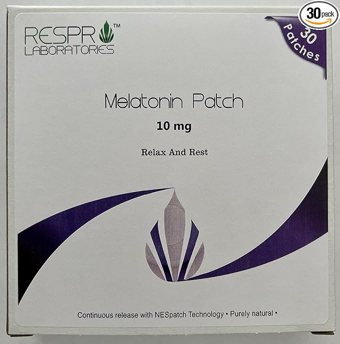 Respro Labs Natural Melatonin Patch 10 mg Continuous Release (30)