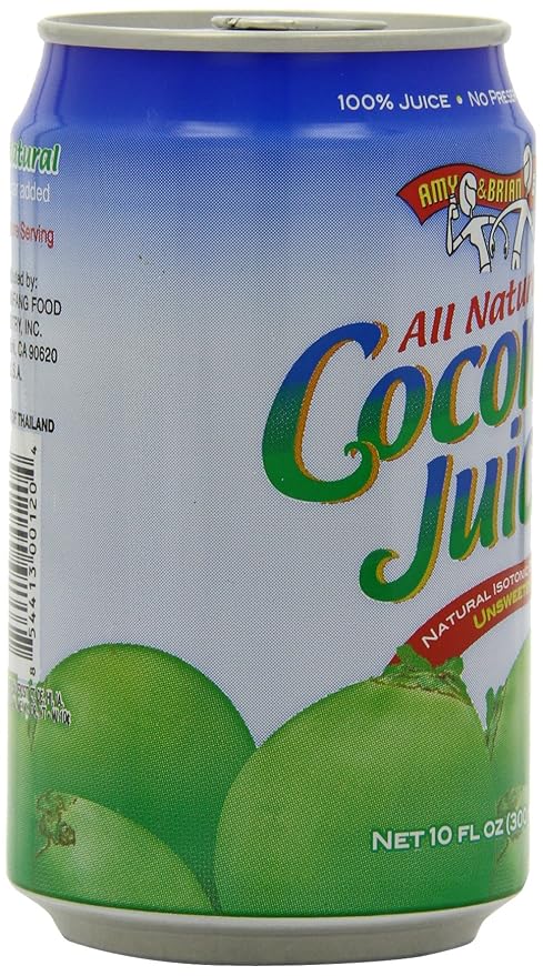 Amy &amp Brian Coconut Water Original 10 Fl Oz (Pack of 24)