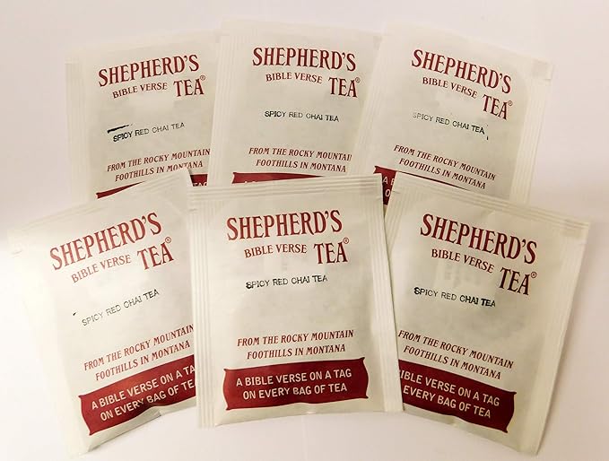 Shepherd's Bible Verse Tea - Bulk Bag - 100 Tea Bags - Spicy Red Chai