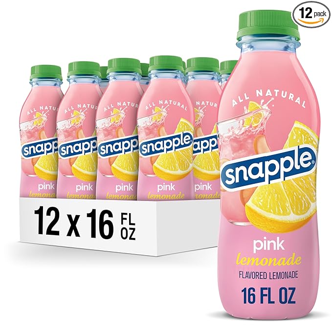 Snapple Pink Lemonade 16 fl oz recycled plastic bottle Pack of 12