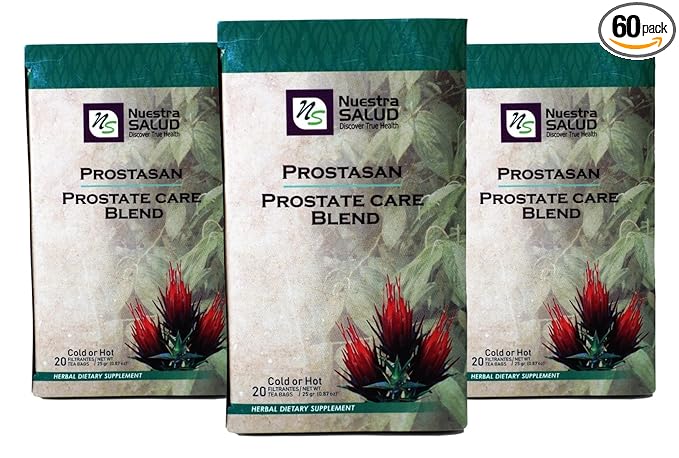 Prostate Tea - Herbal Tea Blend - Prostasan Te - Value Pack (60 Tea bags) 100% Natural Great Benefits Drinking Tea