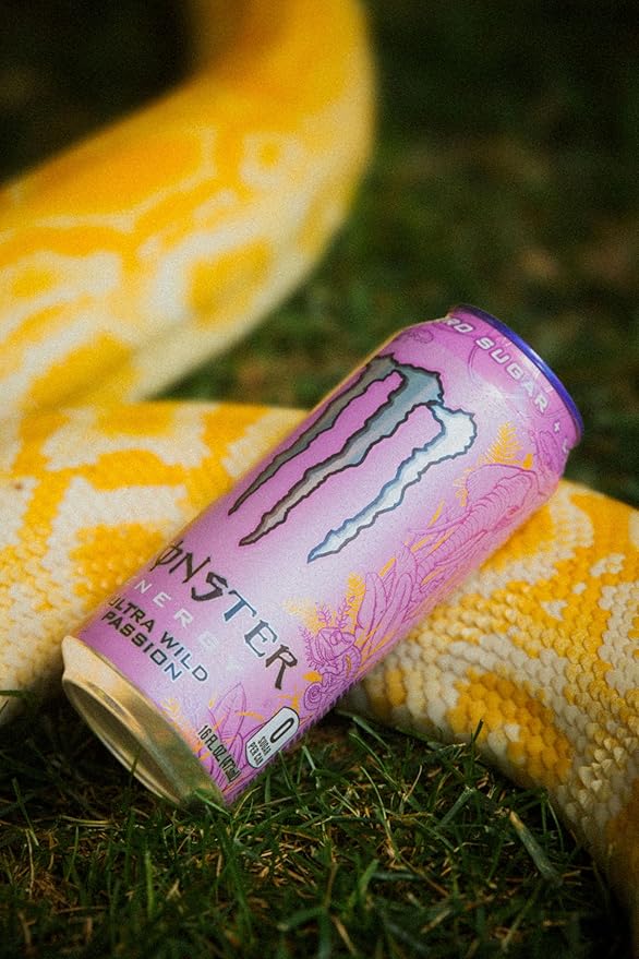 Monster Energy Ultra Wild Passion Sugar Free Energy Drink 16 Ounce (Pack of 15)