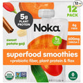 Noka Superfood Fruit Smoothie Pouches Sweet Potato Goji Healthy Snacks with Flax Seed Plant Protein and Prebiotic Fiber Vegan and Gluten Free Snacks Organic Squeeze Pouch 4.22 oz 12 Count