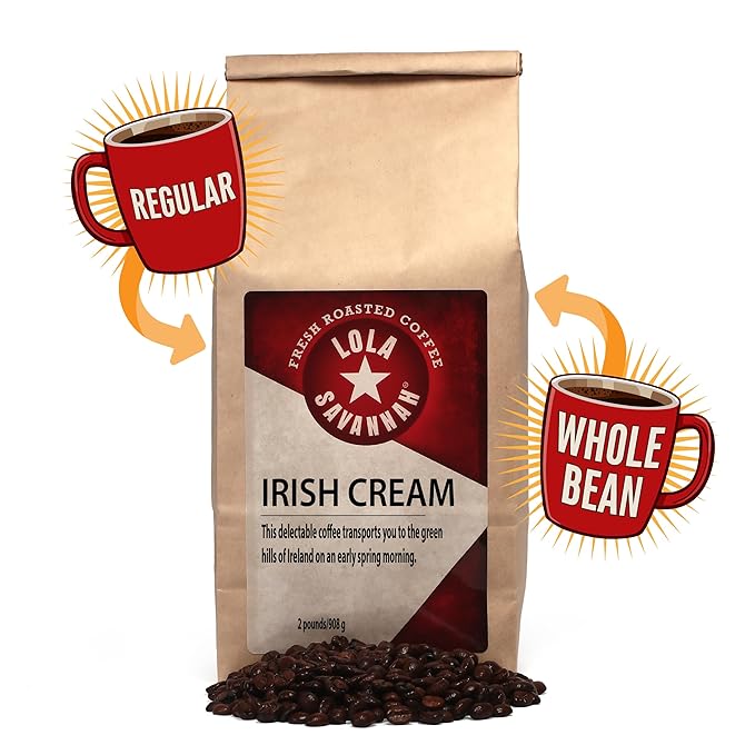 Lola Savannah Irish Cream Whole Bean Caffeinated Coffee 2lb