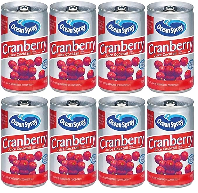 Ocean Spray Cranberry Juice (7.2 fl. oz. Cans / 8 Pack) with Bay Area Marketplace Napkins