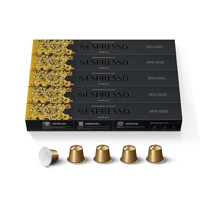 Nespresso Capsules Original Line Ispirazione Venezia Medium Roast Coffee Pods 50-Count Espresso Coffee Pods
