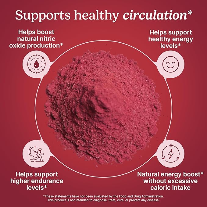 Santo Remedio Circulación Plus with Beet Extract – Nitric Oxide &amp Circulation Support Drink Energy &amp Stamina Support Cherry Flavor – Vegan Superfood Supplement – 30 Servings