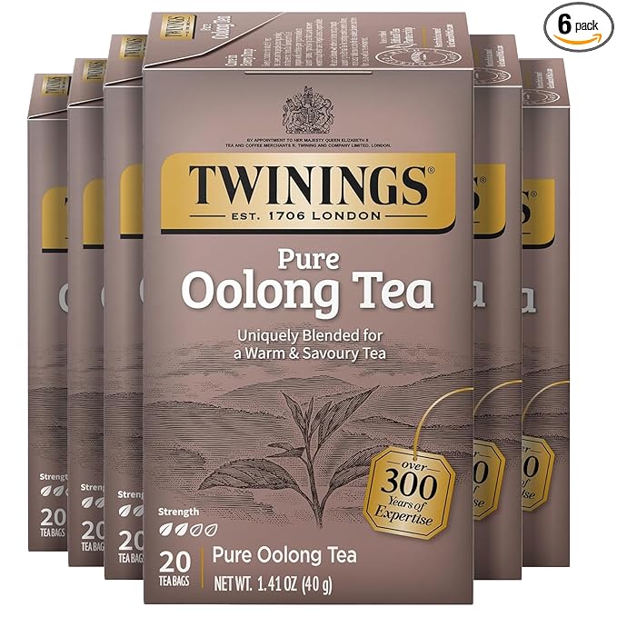 Twinings of London Pure Oolong Tea Bags 20 Count (Pack of 6)