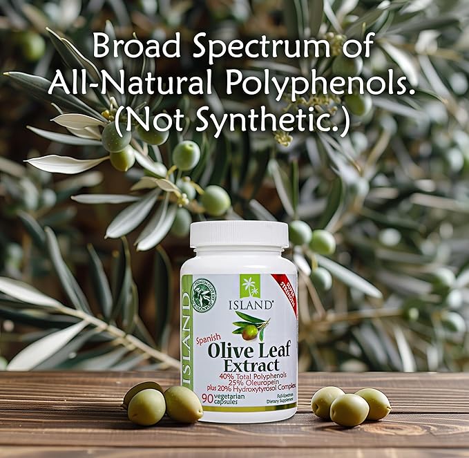 Olive Leaf Extract Capsules – 25% Oleuropein (40% Total Polyphenols) Plus 20% Hydroxytyrosol Complex – 100% Grown &amp Extracted in Spain (90 Capsules)