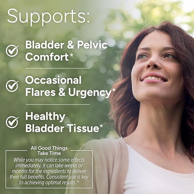 Aloe Vera Bladder Support Capsules – Organic Aloe Extract with Palmitoylethanolamide &amp Quercetin – Bladder &amp Pelvic Wellness Support – Non-GMO Gluten Free – USA Manufactured– 90 Capsules