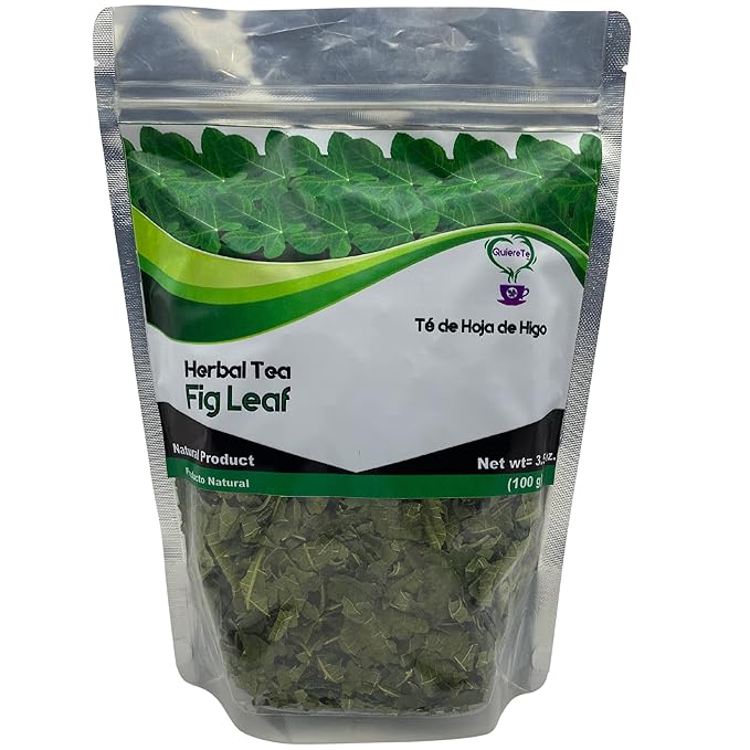 Fig Leaf Tea Hoja de Higo Quiere Te 3.5 oz (100 grams) 1 Pack Up to 66 Cups Crushed Fig Leaf Tea Loose Leaves 100% Natural Resealable Bag Product From Mexico Herbal Tea Fig Infusion
