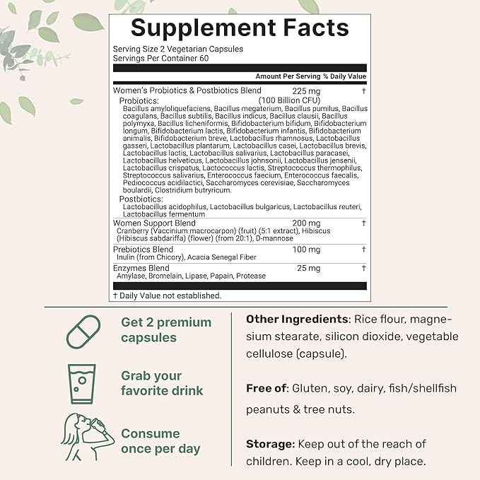 Micro Ingredients 8-in-1 Multi Collagen Pills &amp Women’s Probiotics 100 Billion CFU Veggie Capsules | 2 Pack | Hydrolyzed Peptides + Hyaluronic Acid &amp Vitamin C | 40 Strains + Cranberry &amp D