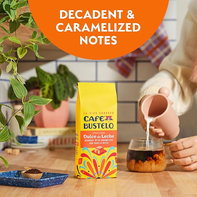 Café Bustelo Dulce de Leche Artificially Flavored Ground Coffee 11-Oz. Bag (Pack of 6)