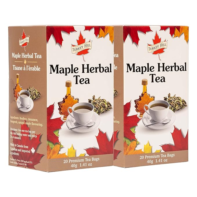 Turkey Hill Sugarbush Premium 100% Pure Canadian Maple Infused Herbal Tea 2 Pack