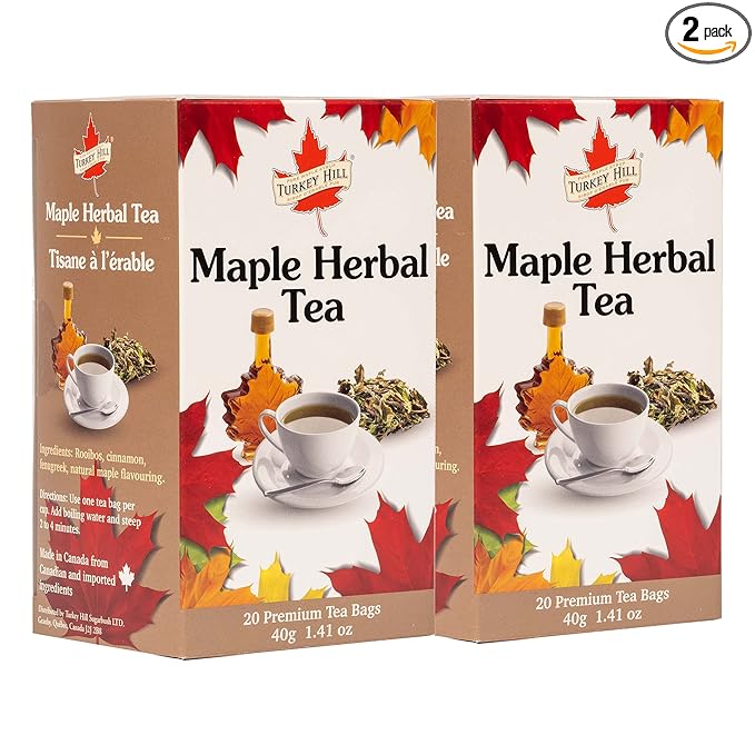 Turkey Hill Sugarbush Premium 100% Pure Canadian Maple Infused Herbal Tea 2 Pack