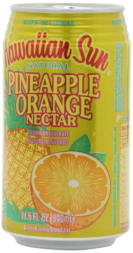 Hawaiian Sun Nectar Pineapple-Orange 11.5 Fl Oz (Pack of 24)