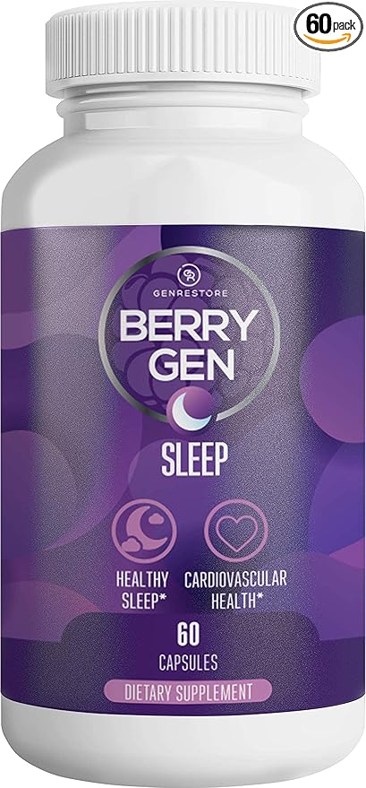 Sleep Aid Supplement with Melatonin and Vitamin B6-60 Capsules - Natural Formula - Supports Heart Health and Helps Deeper Restful Sleeping - Made in The USA
