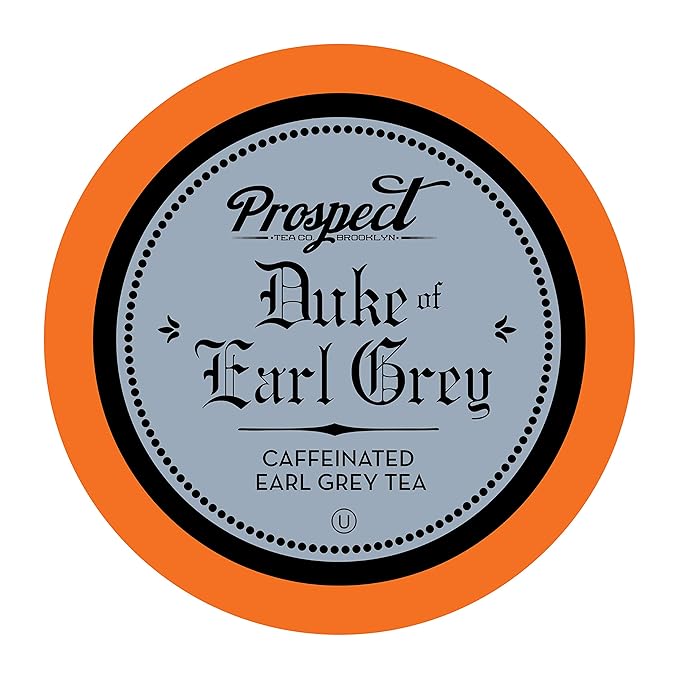 Prospect Tea Co. Duke Of Earl Grey Tea Pods Compatible with K Cup Brewers Including 2.0 40 Count