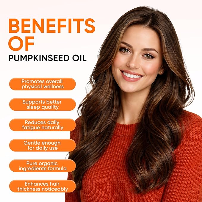 Pumpkin Seed Oil Capsules 2 in 1 Pumpkin Seed Oil with Saw Palmetto for Hair 3000mg Pure &amp Natural Supplement Supports Hair Heart Skin Supplement Non-GMO Gluten Free 300 Softgels (1)