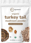 Organic Turkey Tail Mushroom Powder (50:1 Extract) 8 Ounce | Freeze Dried with Active Polysaccharides Supports Immune Response &amp Cellular Level Pet Friendly