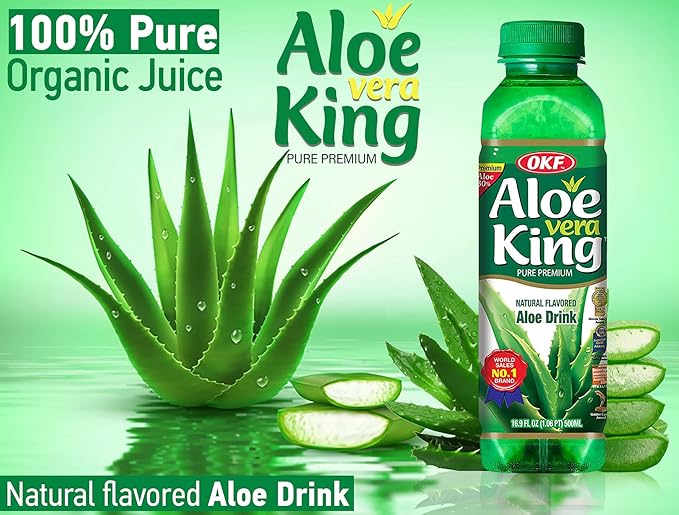 OKF Aloe Vera King Drink Original 16.9 Fluid Ounce (Pack of 12)