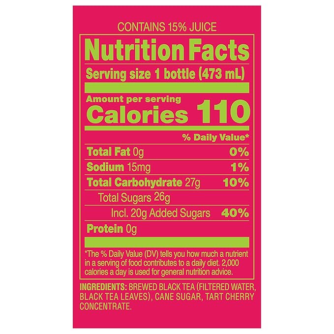 Leelanau Cherry Sweet Iced Tea 16 fl oz (Pack of 12)