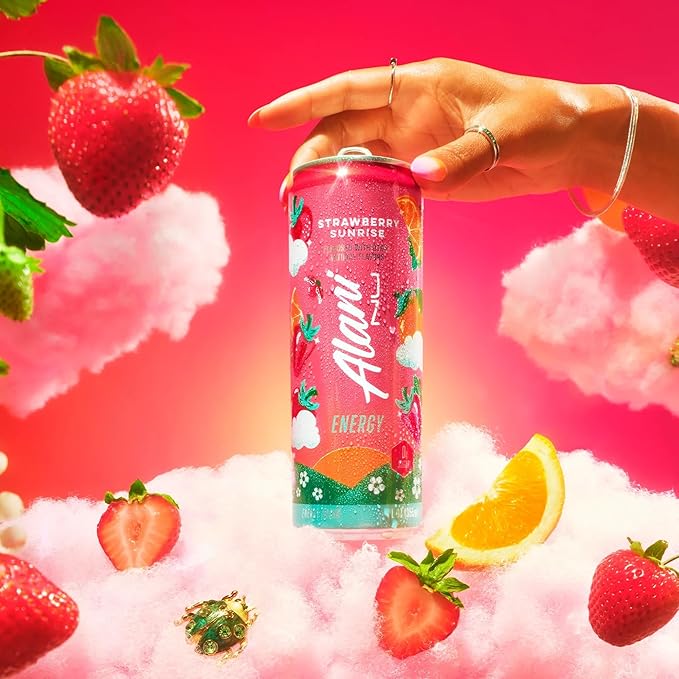 Alani Energy Drink Variety Pack – Lime Slush Strawberry Sunrise &amp Cotton Candy – Sugar Free Low Calorie Energy Drinks 12 fl oz Cans (6 Pack)