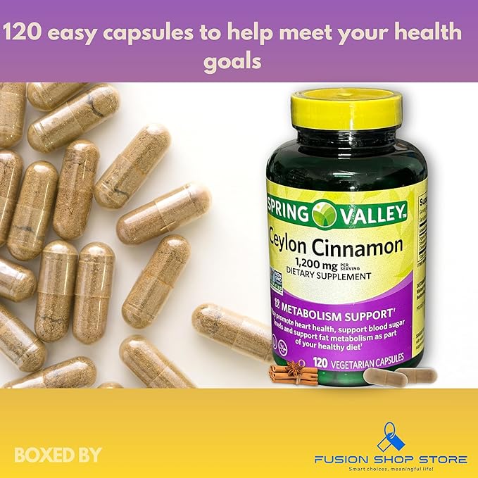 Ceylon Cinnamon 1200mg- 120ct Capsules (Pack of 2)