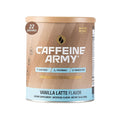 CAFFEINE ARMY Vanilla Latte | Functional Coffee with Collagen Peptides MCTs CoQ10 and Adaptogens: Clean Energy Supports Daily Attention No Jitters or Crash (7.8 oz 22 Servings)