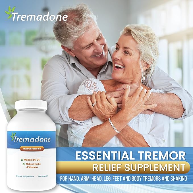Essential Tremor Relief Supplement for Hand Arm Head Leg Feet and Body Tremors and Shaking - All Natural Gluten Free Dairy Free by Nutriganix (1)