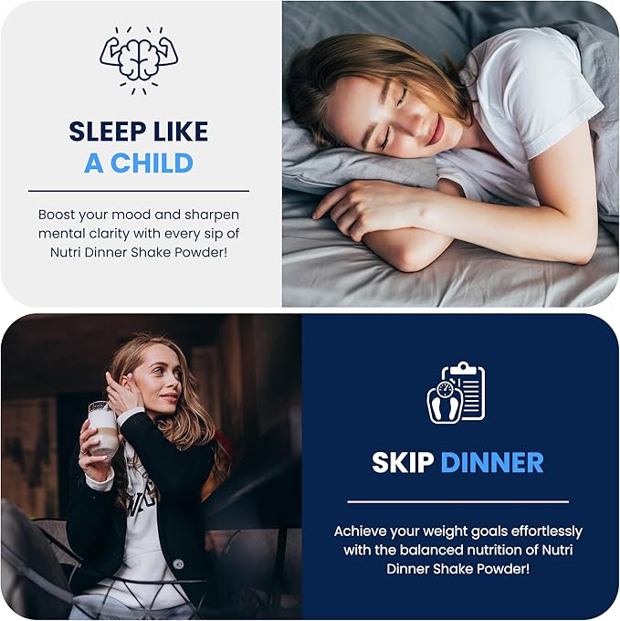 NutriDinner by Nutrillermo | Grass-Fed Collagen Protein Powder | Magnesium B-Vitamins &amp Monk Fruit | Sleep Recovery and Wellness Supplement |