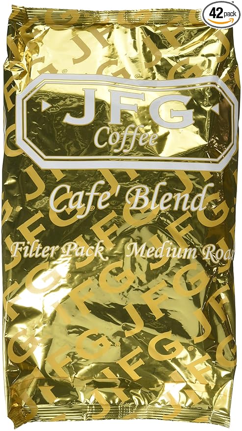 JFG Medium Roast Coffee Cafe Blend - Filter Pack 1.3 Ounce - 42 per case.