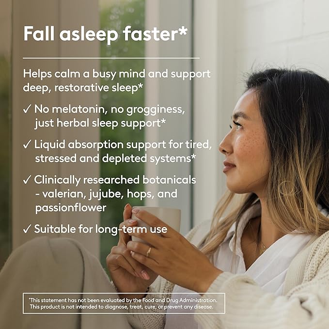 Calm &amp Sleep Syrup Supplement Naturally Reduce Stress and Improve Sleep with Valerian Root Hops Flower Extract and Passionflower - 6.7oz