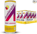 Accelerator Energy Drink Berry Lemonade 12oz can (12 pack) Zero Sugar Sustained Energy from 100% Natural Caffeine (200mg from Green Coffee Bean &amp Green Tea extract)