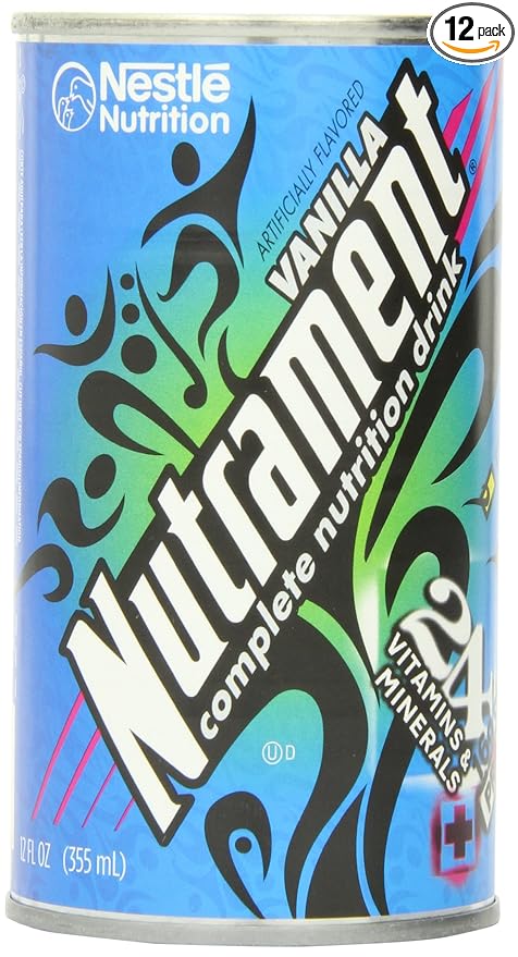Nutrament Energy and Fitness Drink Vanilla 12 Ounce Cans (Pack of 12)