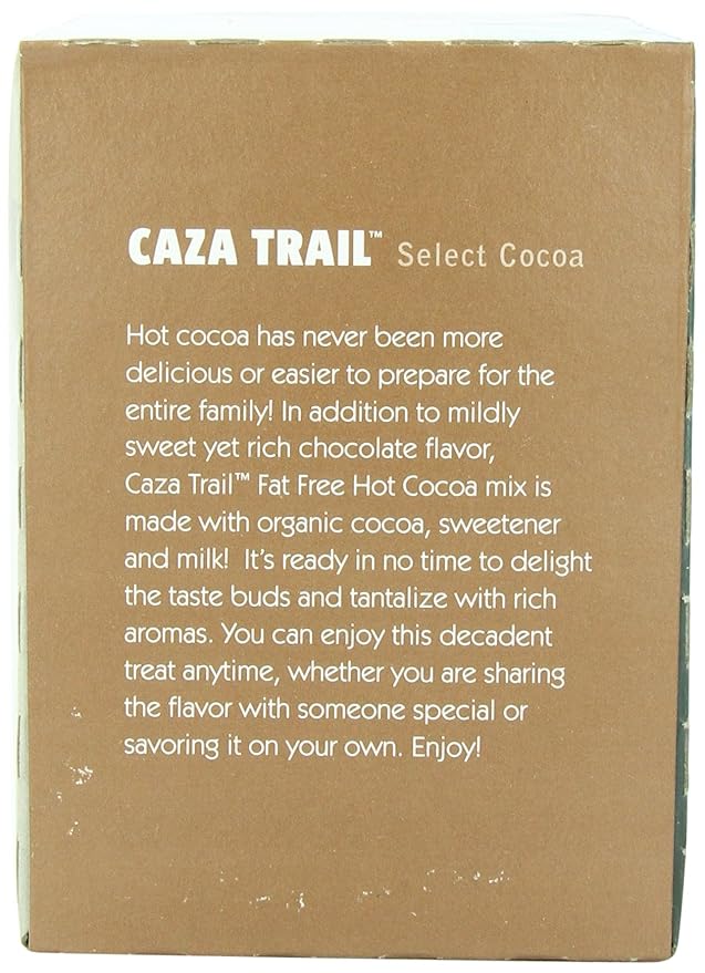 Caza Trail Coffee Hot Cocoa/Organic Fat Free 24 Single Serve Cups