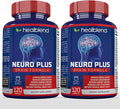 Neuro Plus Brain &amp Focus Formula - Nootropic Brain Booster Supplement Supports Brain Health Mental Clarity &amp Focus - Enhances Concentration &amp Mental Energy – 120 Capsules (2)