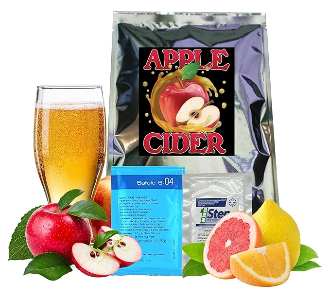 Apple Citrus Blast Cider Recipe Kit – 5 Gallon Batch – Made with 100% Apple Juice Concentrate &amp Natural Citrus Peel – No Extra Sugar Needed!