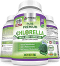 FRESH HEALTHCARE Premium Chlorella Supplement 1200mg Pure Vegan Powder Capsules 180 Chlorophyll and CFG Pills Natural Detox Superfood Naturally Contains B Vitamins and Minerals