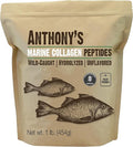 Anthony's Hydrolyzed Marine Collagen Peptides Gluten-Free Paleo and Keto Friendly Unflavored 1-Pound
