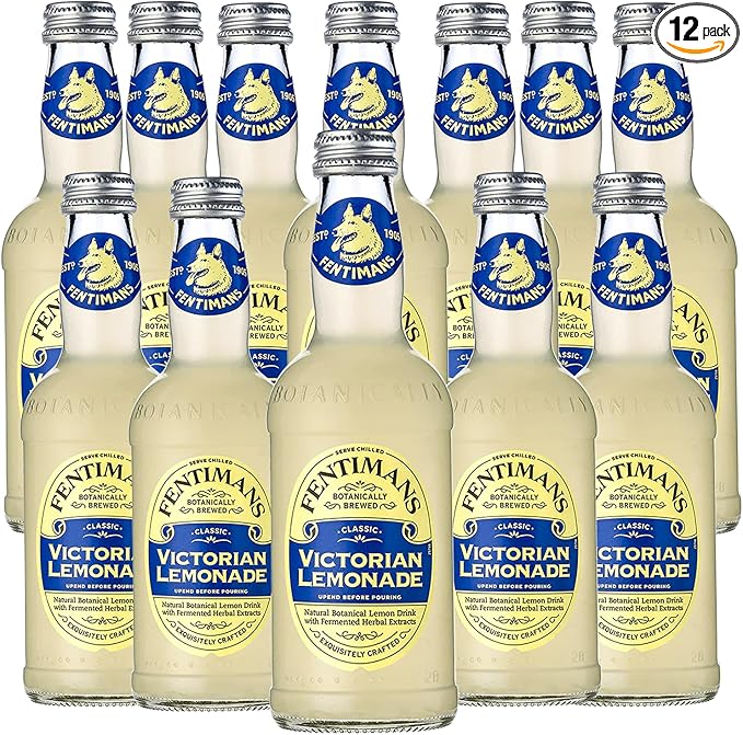 Fentimans Botanically Brewed Classic Victorian Lemonade Sparkling Soda 9.3 fl oz Bottles – Premium Craft Soda/Mixer for Cocktails &amp Refreshing Drinks