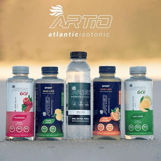Artio Orange Sports Drink Isotonic made with 10% - 12 Pack - Seawater and 78 Bioavailable Minerals that Provide Optimal Hydration Drinks