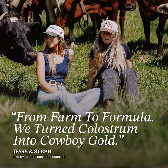 Cowboy - The Exclusive 1st Milking Whole Grass Fed Colostrum Supplement for Full Body Health - Bovine Colostrum Powder Packed w/Bioactive Nutrients (10 Travel Packs - Unflavored)