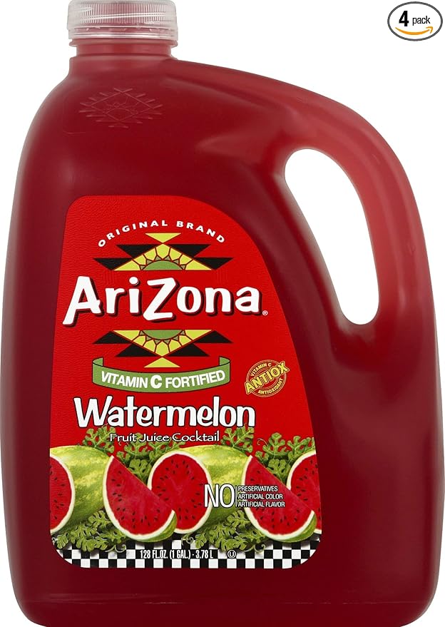AriZona Watermelon Fruit Juice Cocktail 1 gal (Pack of 4)