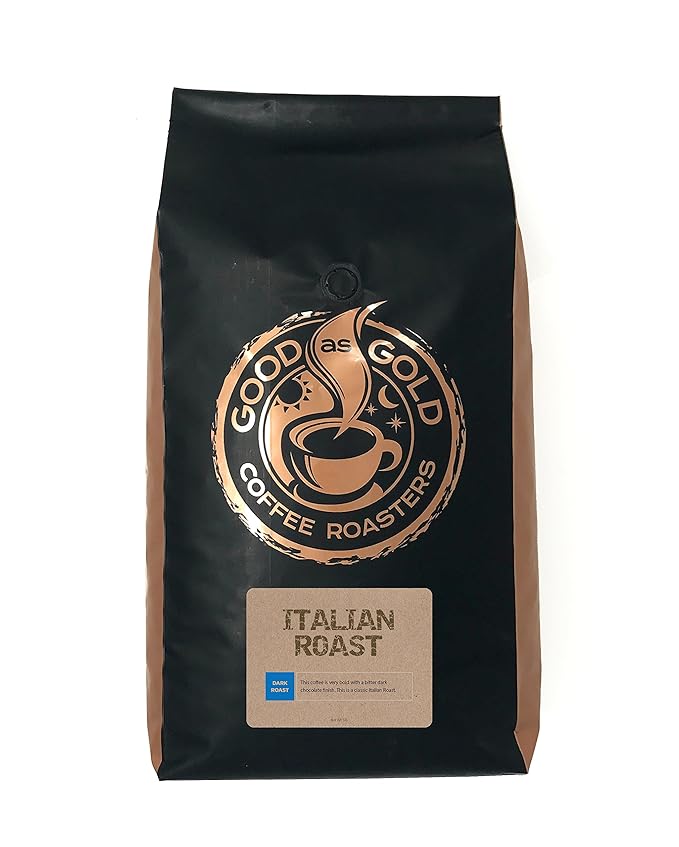 Italian Roast Coffee - Good As Gold Coffee Roasters - Whole Bean (5lb)