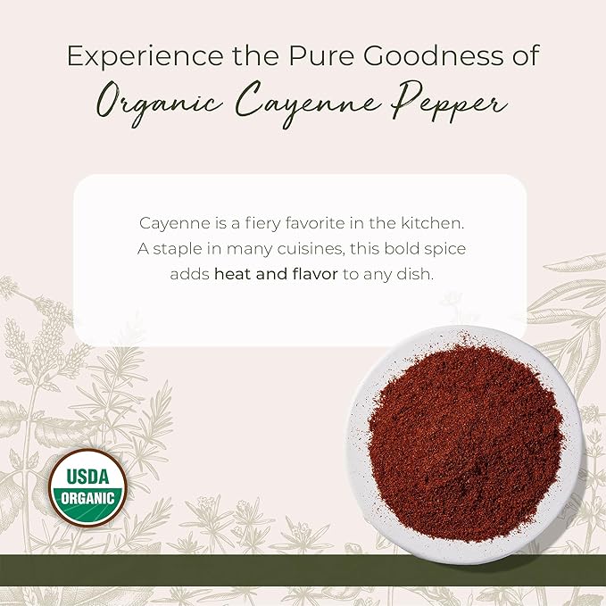 Starwest Botanicals Organic Cayenne Pepper Powder 35k HU - Adds Heat Red Pepper Spice for Seasoning &amp Marinades Derived from Capsaicin Certified Kosher Non-GMO - Bulk 1 lb Bag