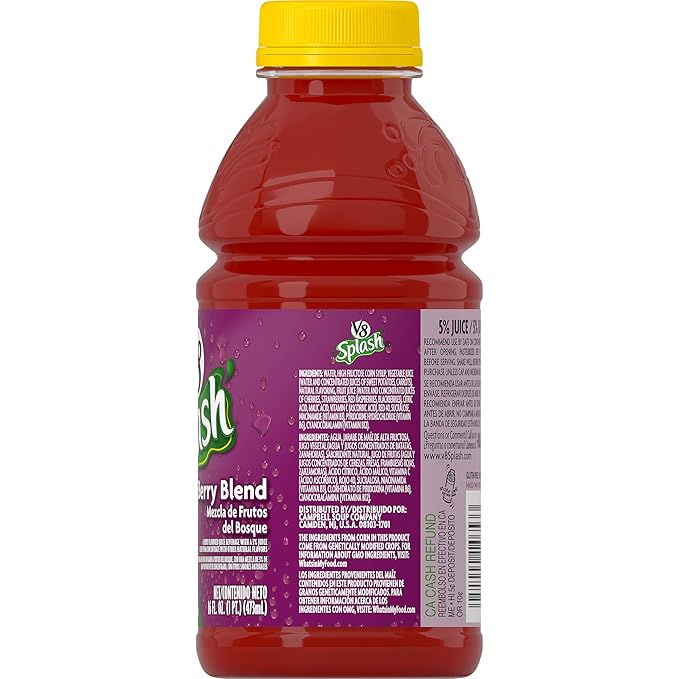 V8 Splash Fruit Juice 16 Oz 12 Count