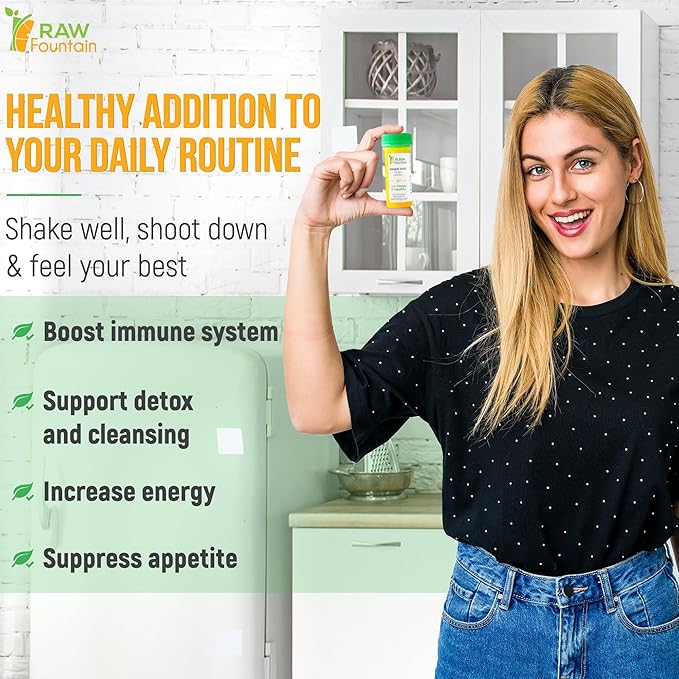 20 Ginger Shots with Lemon 2fl Oz Vitamin C Raw and Cold Pressed Unpasteurized Boosts Immunity All Natural No Artificial Flavors or Preservatives
