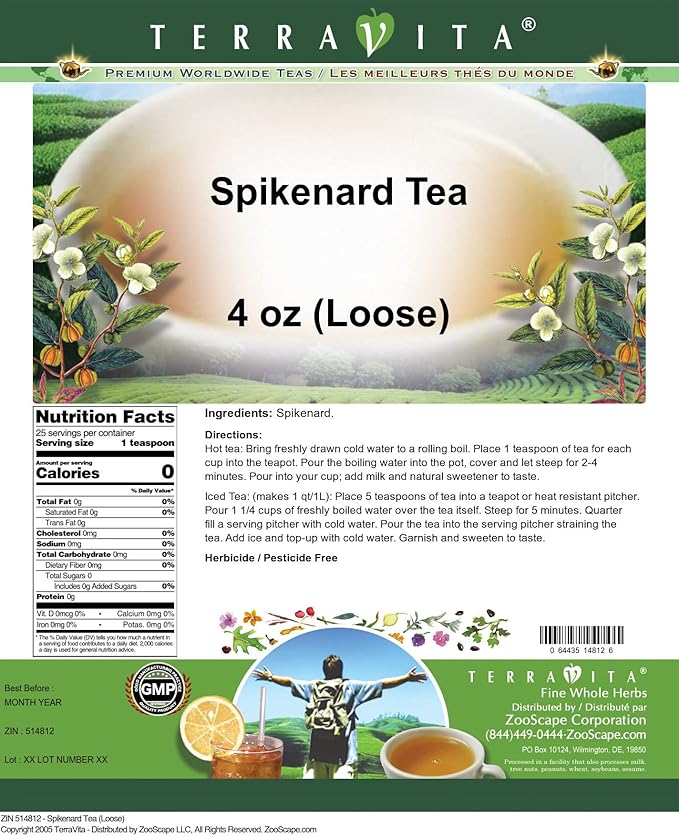 Spikenard Tea (Loose) (4 oz ZIN: 514812) - 3 Pack
